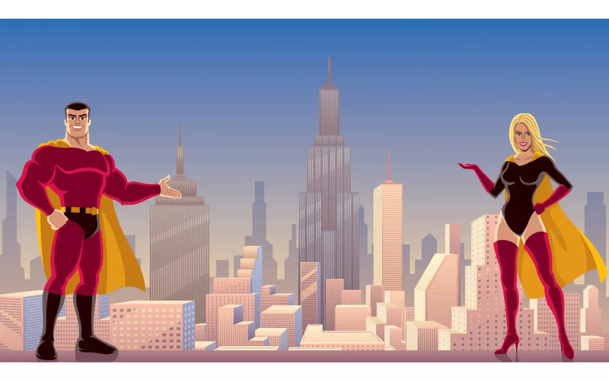 presentation de couple de super heros illustration 152618 original
